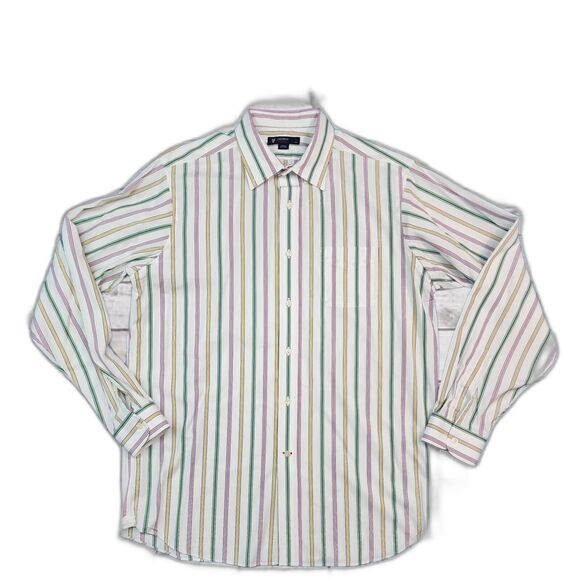 Daniel Cremieux Men's Multi Color Striped Dress  Shirt Size L - Picture 1 of 9